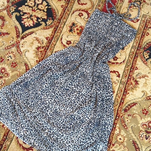 2/20 Vintage strapless leopard print dress - Picture 4 of 8
